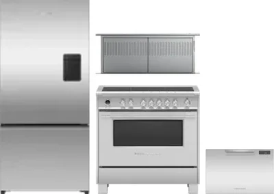 4 Piece Package Includes Refrigerator, Range, Hood And Dishwasher